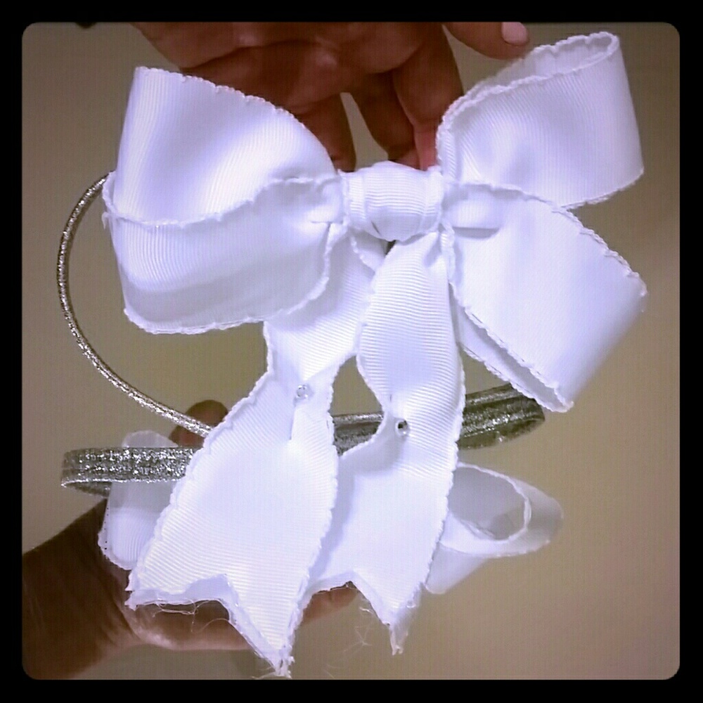 big white bow hair band